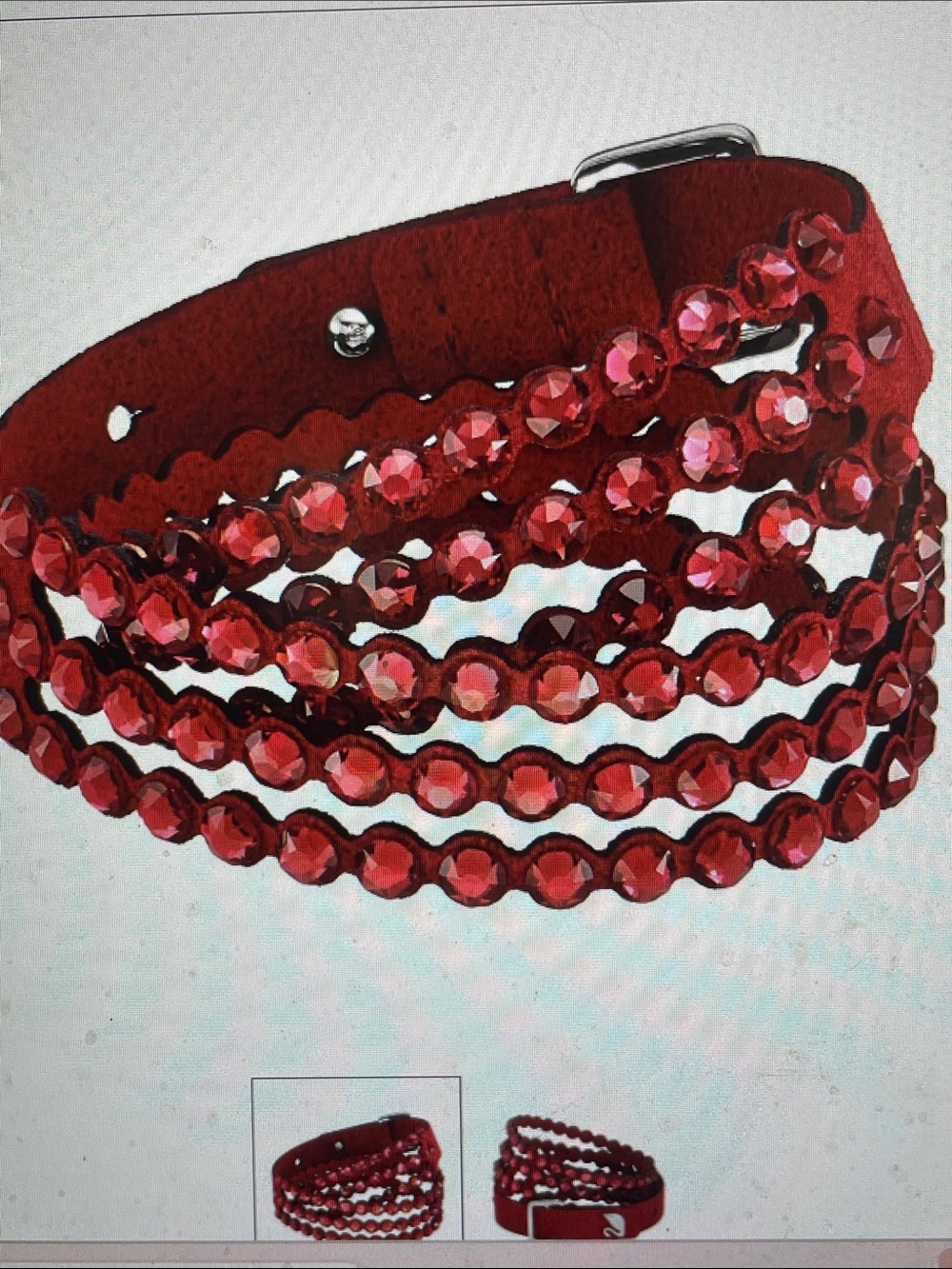 Swavorski power collection Red Crystal slake Wrap Bracelet